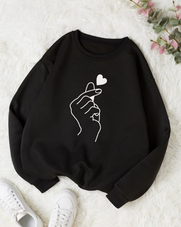 UrbanOutfits Women sweatshirt Black / Cotton-Fleece / S Love - Women Oversized sweatshirt