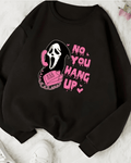 UrbanOutfits Women sweatshirt Black / Cotton-Fleece / S No You Hang Up - Women Oversized sweatshirt