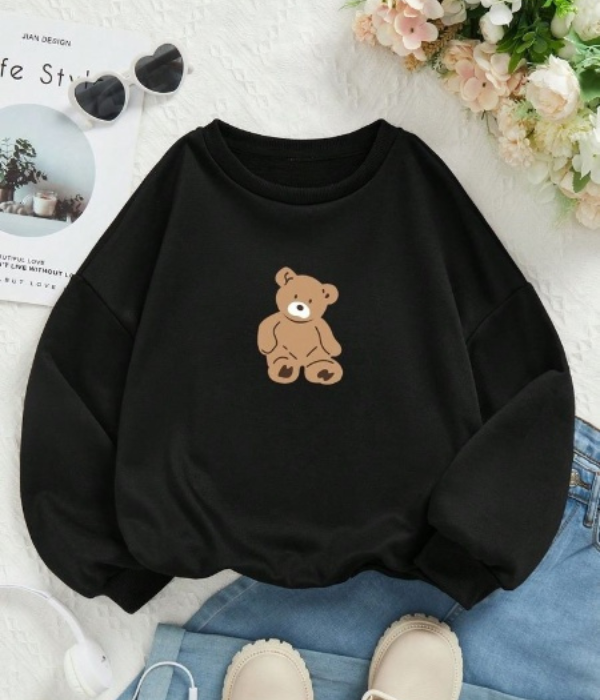 UrbanOutfits Women sweatshirt Black / Cotton-Fleece / S Women Oversized Sweatshirt