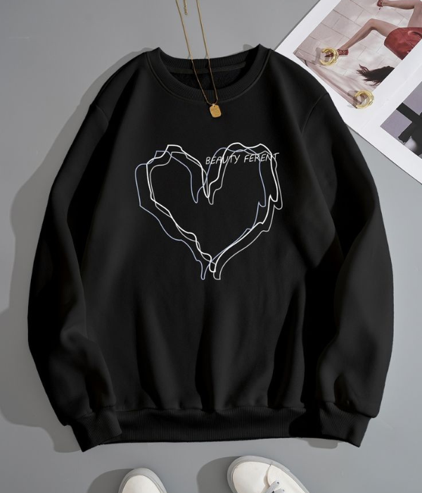 UrbanOutfits Women sweatshirt Black / Cotton-Fleece / S Women Oversized Sweatshirt