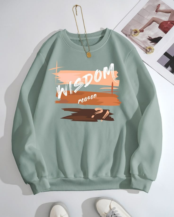 UrbanOutfits Women sweatshirt mint / Cotton-Fleece / S Wisdom - Women Oversized sweatshirt