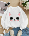 UrbanOutfits Women sweatshirt White / Cotton-Fleece / S Cute - Women Oversized sweatshirt