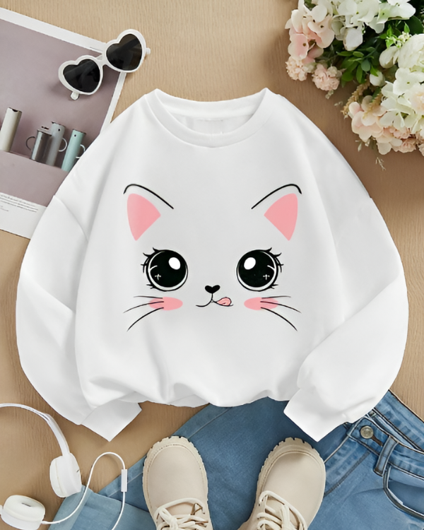 UrbanOutfits Women sweatshirt White / Cotton-Fleece / S Cute - Women Oversized sweatshirt