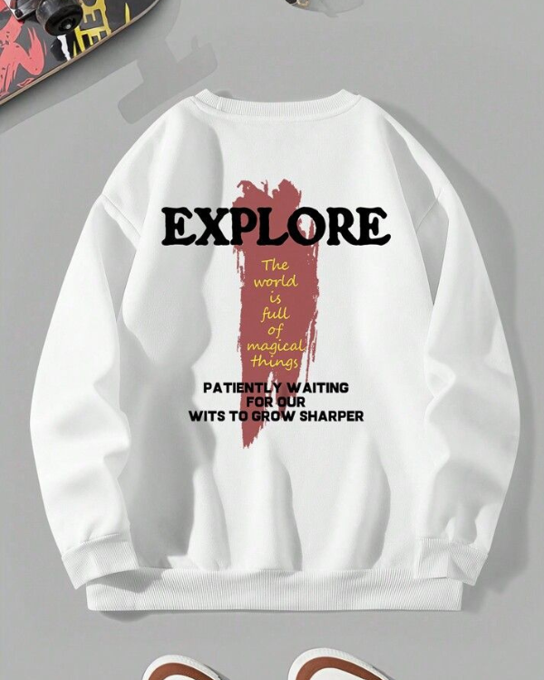 UrbanOutfits Women sweatshirt White / Cotton-Fleece / S Explore - Women Oversized sweatshirt