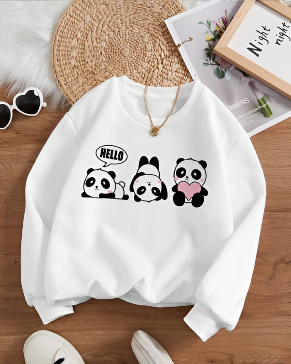UrbanOutfits Women sweatshirt White / Cotton-Fleece / S HELLO  -  Women Oversized sweatshirt