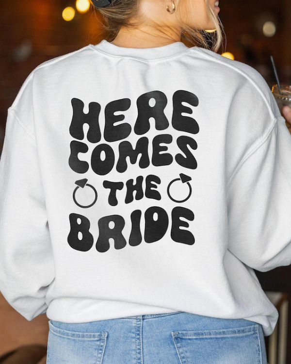 UrbanOutfits Women sweatshirt White / Cotton-Fleece / S Here comes the bride -  Women Oversized sweatshirt