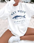 UrbanOutfits Women sweatshirt White / Cotton-Fleece / S KEY WEST - Women Oversized sweatshirt