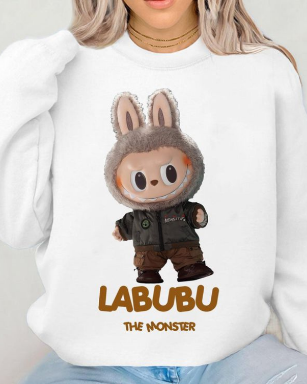 UrbanOutfits Women sweatshirt White / Cotton-Fleece / S LABUBU - Women Oversized sweatshirt