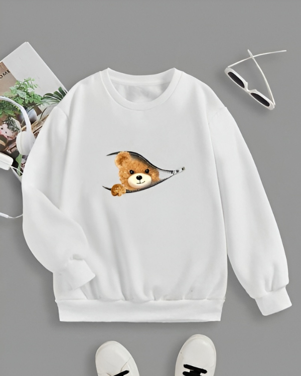 UrbanOutfits Women sweatshirt White / Cotton-Fleece / S LABUBU - Women Oversized Sweatshirt