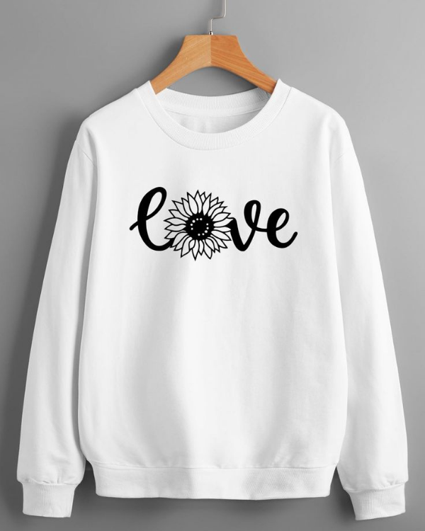 UrbanOutfits Women sweatshirt White / Cotton-Fleece / S LOVE -  Women Oversized sweatshirt