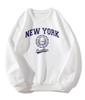 UrbanOutfits Women sweatshirt White / Cotton-Fleece / S ' New York ' Women Oversized sweatshirt