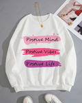 UrbanOutfits Women sweatshirt White / Cotton-Fleece / S Positive - Women Oversized sweatshirt
