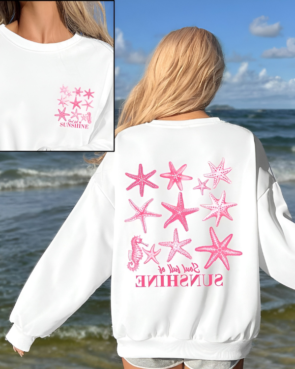 UrbanOutfits Women sweatshirt White / Cotton-Fleece / S Sunshine - Women Oversized sweatshirt